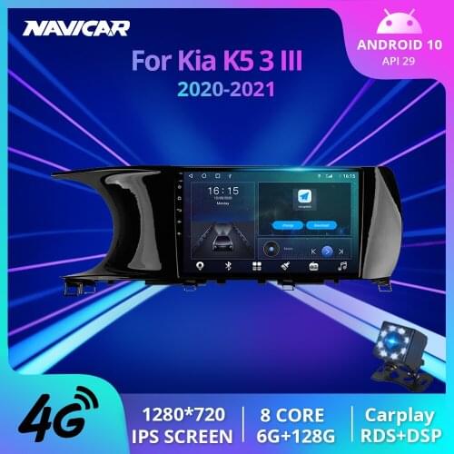 NAVICAR 2Din Android10.0 Car Radio For Kia K5 3 III 2020-2021 GPS Navigation Stereo Receiver Auto Radio Car Receiver NO 2DIN DVD