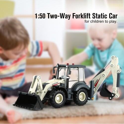 Vehicle 1:50 Two-Way Forklift Static Car 625004 Kaidiwei 625004 Boxed Two-Way Forklift Engineering Truck Excavator