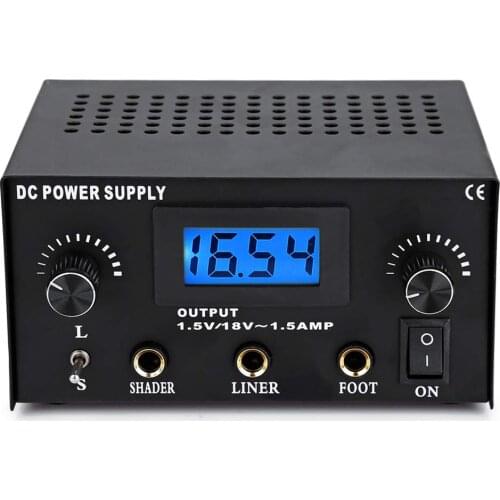 Tattoo Power Supply Dual Digital LCD Design Tattoo Power Supply Kit For Tattoo Machine Gun Foot Pedal Tattoo Supply Tool