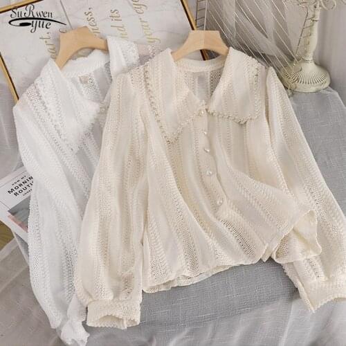 Blusas Plus Size Women Tops Casual Autumn Long Sleeve Tee Tops Women Korean Solid Shirt White Loose Elegant Women Blouses 10193