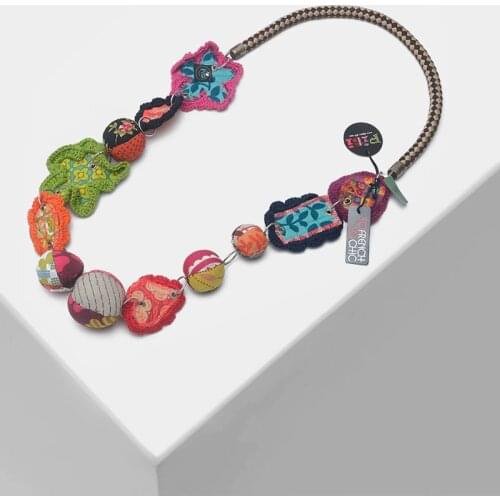 Amorita boutique Colorful floral designs exaggerate vintage necklaces