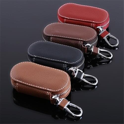 Covers Zipper Key Case Bag Unisex Pouch Purse Men Key Keys Organizer Women Keychain Holder Housekeeper Leather Car Key Wallets