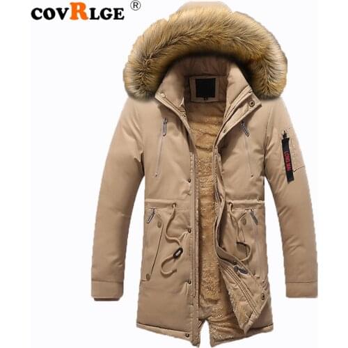 Covrlge Men's Long Parkas