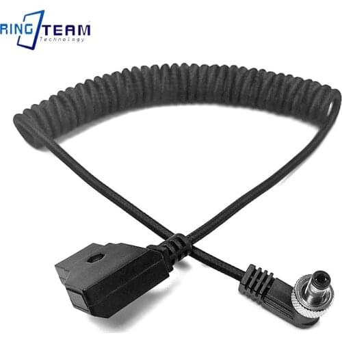 D-Tap to DC 5.5*2.5mm Sound Devices Coaxial Angle Right Lock Coiled Power Cable for PIX-E5 PIX-E5H and PIX-E7 Recording Monitors