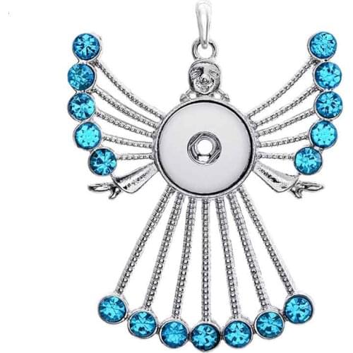 Fairy Retro 217 Vintage Sweater Chain Ginger Snap Button Jewelry Pendant Necklace Charm jewelry For Women Fit 18mm Button