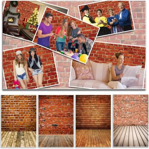 Rustic Red Brick Wall Backdrop Baby Shower Birthday Photography Background Wedding Graduation Backdrops Photo Booth Studio Props
