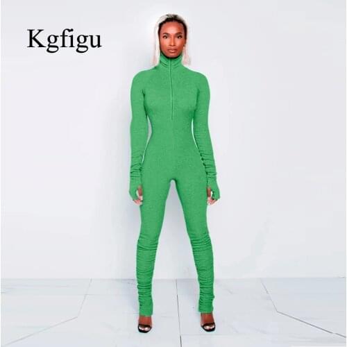KGFIGU Fall 2021 Women White Thick Material Jumpsuit Comfortable Long Sleeve Evening Overalls Lady Party Birthday Snug Rompers