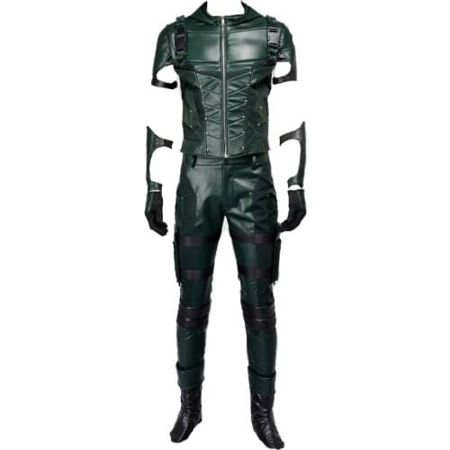 Green Arrow season 4 Cosplay Costume Superhero Oliver Queen green arrow cotton costume Halloween costumes