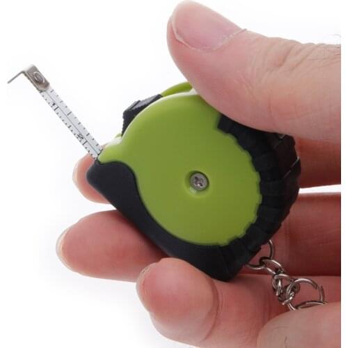 Mini Tape Measures With Key Chain Plastic Portable 1m Retractable Ruler cm/Inch Tools