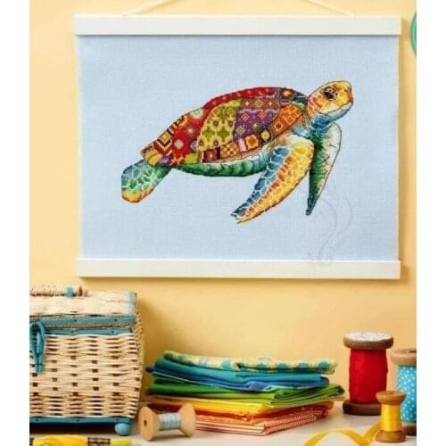 Cross Stitch Set Cross-stitch Kit Embroidery Needlework Craft Gnomish House Watercolor turtle