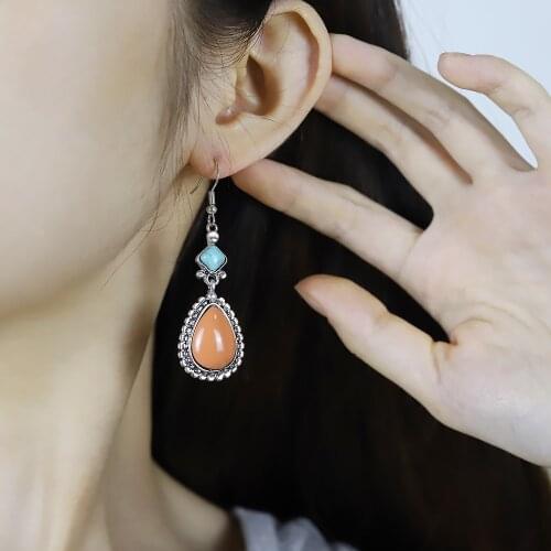 New Fashion Women Dangle Drop Korean Earrings for Women Geometric Round Heart Gold Earring Brincos Jewelry 2021 Double Eleven