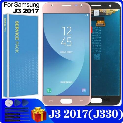 Original 5.0" For SAMSUNG Galaxy J3 2017 J330 J330F J3 PRO LCD Display No Dead Pixel Touch Screen Digitizer Assembly Replacement