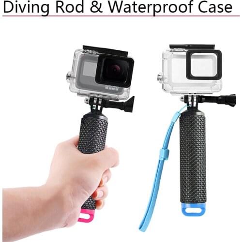 Stick Buoyancy Stick Diving Rod for DJI OSMO ACTION GoPro Hero 7 6 5 Sports Camera Housing Waterproof Case Shell Parts