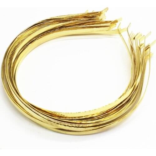 20 PCS Metal Steel Headband 4.5mm to 5mm Gold Hair Band Base Setting DIY Hairwear Accessories For Jewelry Making