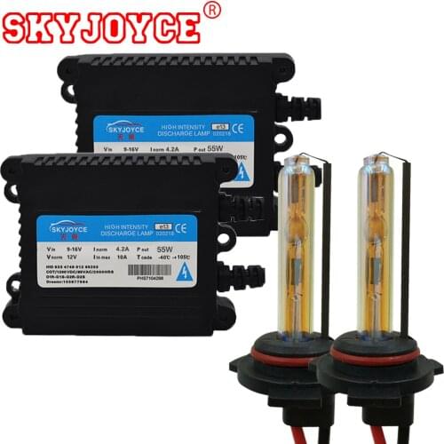SKYJOYCE 55W 3000K yellow -30000K blue pink purple xenon hid kits H1 H3 H7 H8 H9 H10 H11 9005 9006 880 car fog lamp xenon hid