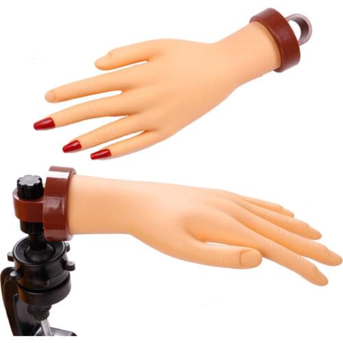 Practice Nail Hand Acrylic Manicure Hand Practice Nails Hand Mannequin Nail Training Hand Bend Artificial Hand Nail Training