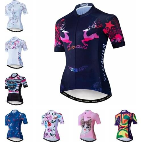 2020 Womens Team Cycling jersey Short Sleeve cycling clothing road Racing bicycle wear 100% Polyester Breathable biking women