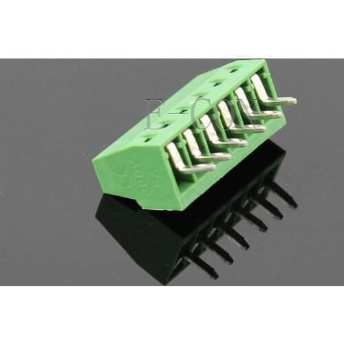 1pcs 6 poles/6 Pin 2.54mm 0.1'' PCB Universal Screw Terminal Block Connector