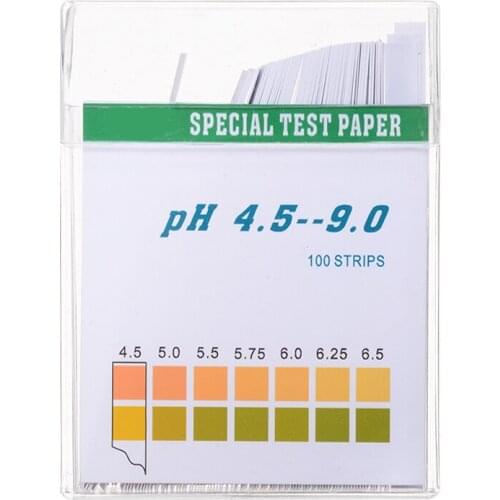 100pcs/box PH Test Strip Indicator Laboratory Household PH4.5-9.0 Test Paper For Water Saliva and Urine Testing Measuring