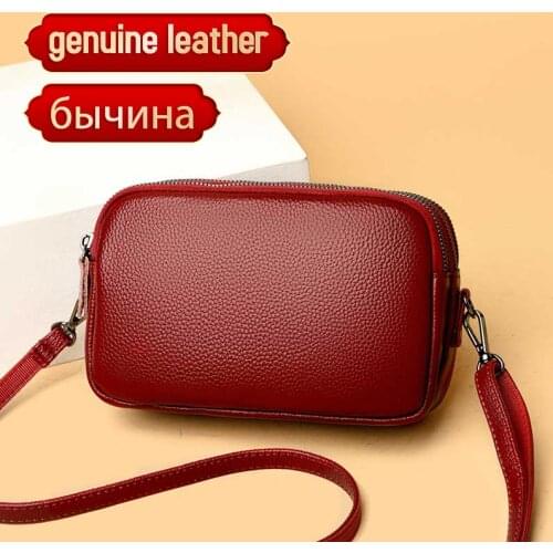 2020 New Genuine Leather Real Cowhide Womens Leisure Fashion Bag Womens Messenger Bag Shoulder Bag Cross Bag Womens Handbag