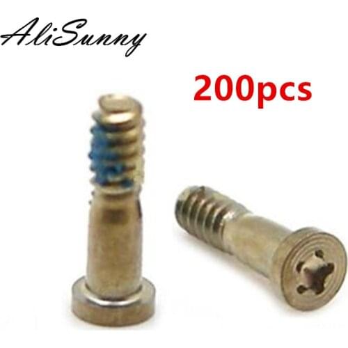 AliSunny 200pcs Back Cover Screw for iPhone 6S 6 Plus New Bottom Dock Connector Five Star Pentalobe Screws For iPhone 7 8 5 5S