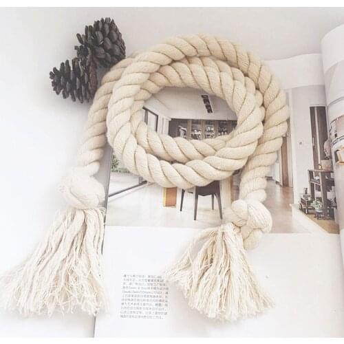 American Creative Handmade Hemp Cotton Rope Curtain Rope Tassel Tieback Curtain Clip Curtains Accessories For Windows Decoration