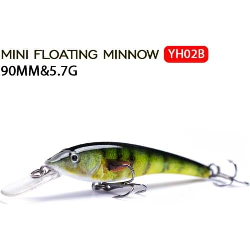 Agoie 90MM Minnow Fishing Lure Crankbait MH02B 5.7g Bionic Hard Fish Crank Bait Swimbait 5 Color Fishing Wobbler Tackle Lures