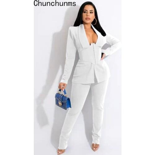 CHUNCHUNMS Women's Office Trouser Suits