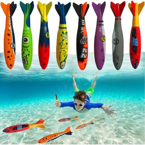 Underwater Diving Game Children Hot Summer Shark Rocket Throwing Toy Funny Swimming Pool Toys for Children Dive Accessories Toy