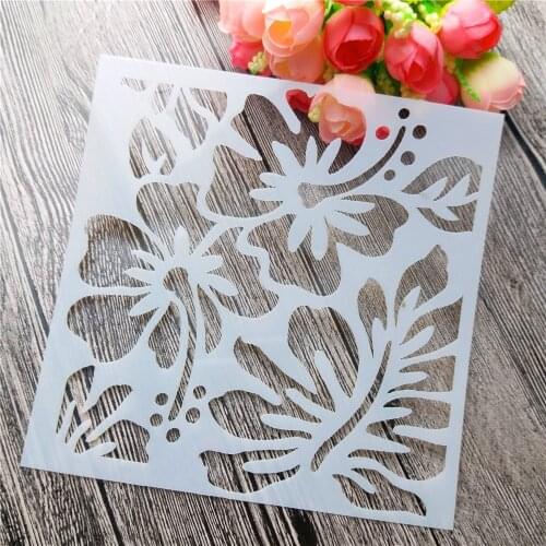 Scrapbooking tool card DIY album masking spray painted template drawing cake stencils laser cut templates flowers and leave ST67
