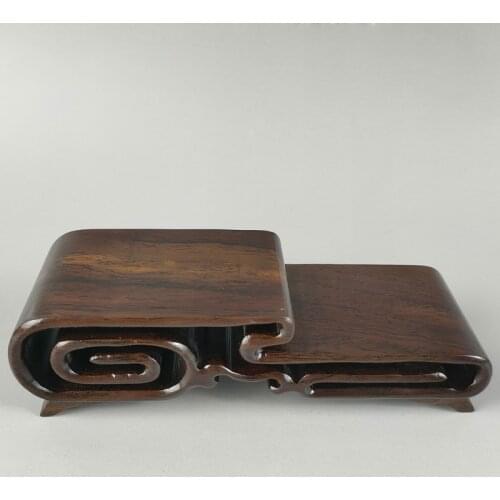 Exquisite Chinese Classical Home Decoration Handmade Crafted Wood Base 2 Levels Display Stand For Snuff Bottle Figurine