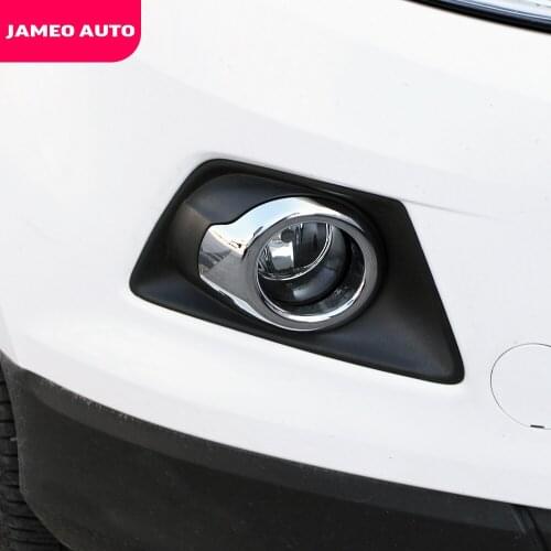 Jameo Auto 2Pcs/Set Car ABS Chrome Front Fog Lights Light Protection Cover Fog Lamps Lamp Sticker for Ford Ecosport 2012 - 2017