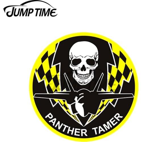 JumpTime 13 x 13cm For F-35 Panther Tamer Funny Car Stickers Personality JDM Decal Car Door Laptop Waterproof Scratch-Proof