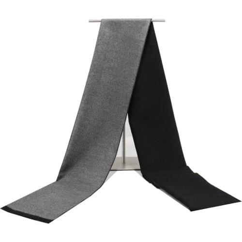 High quality cashmere Solid Grey black Navy mens boutique plaid striped scarfs patchwork color 30x180cm wholesale retail