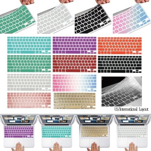 Laptop Multicolor Silicone Keyboard Cover for Apple Macbook Air 13" A1932/ A2179/A2337 (M1) 2020 Dustproof Protecter Film