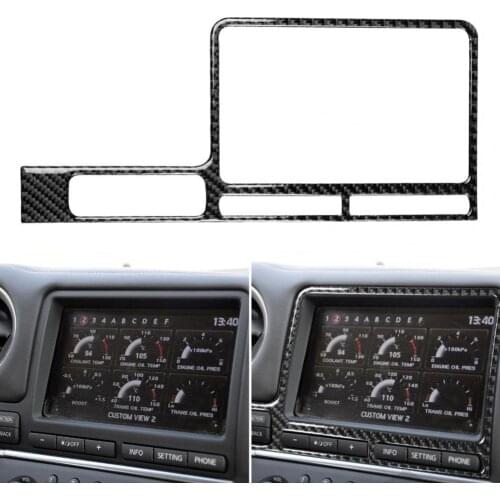 Navigation Screen Sticker Closed Scratch-proof Carbon Fiber Car Navigation Decoration Sticker for Nissan GTR R35 2008-2016
