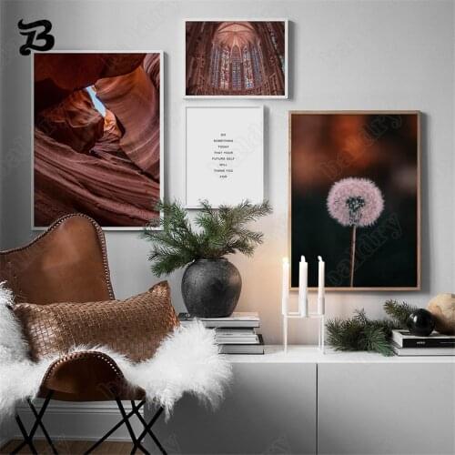 Canvas Painting Wall Art Church Dandelion Canyon Nordic Posters and Prints Wall Pictures for Living Room Bedroom Home Wall Decor