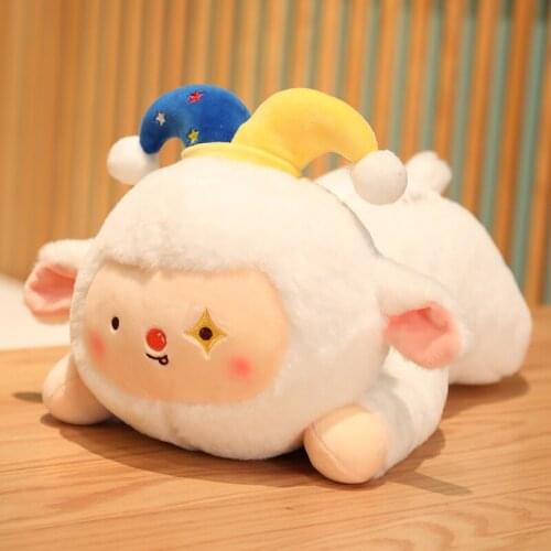 New Cute Little Wool Plush Toy Kawaii Clown Little Wool Plush Stuffed Animal Doll Home Bed Decoration Gift