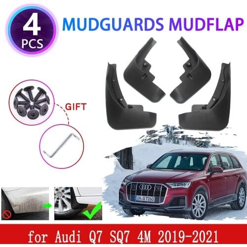 New 4PCS for Audi Q7 2019 2020 2021 SQ7 Mudguards Mudflaps Fender Mud Flap Splash Mud Retention Guards Protect Car Accessories