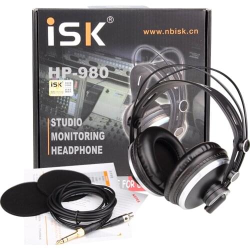 Original ISK HP980 studio monitoring headphone 3D surround stereo,for studio monitoring,digital recording ,PC game