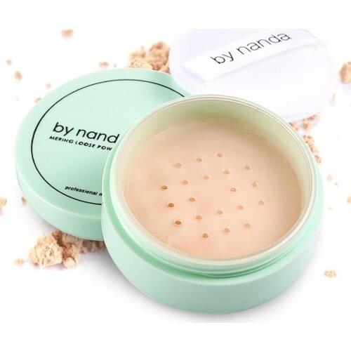 Translucent Pressed Loose Powder with Puff Smooth Face Makeup Powder Foundation Waterproof Skin Finish Cosmetics