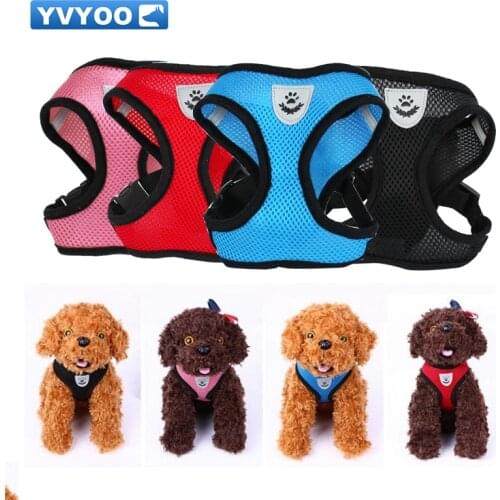 Dog Harness Vest Adjustable Soft Breathable Dog Harness Nylon Mesh Vest Harness for Dogs Puppy Collar Cat Pet Dog Chest Strap