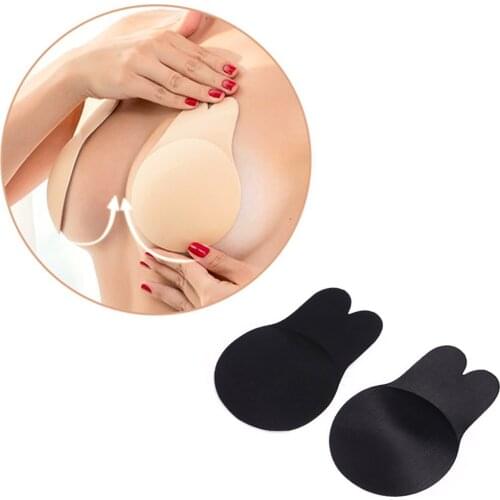 Rabbit Ear Self Adhesive Push Up Bra Women Sticky Invisible Silicone Strapless Backless Bras Bralette Underwear