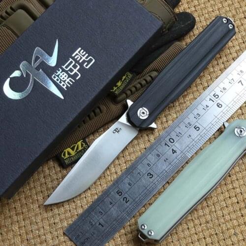 CH G10 3505 Flipper ball bearing folding knife D2 blade outdoor gear survival tactical camping hunting Pocket knives EDC tools