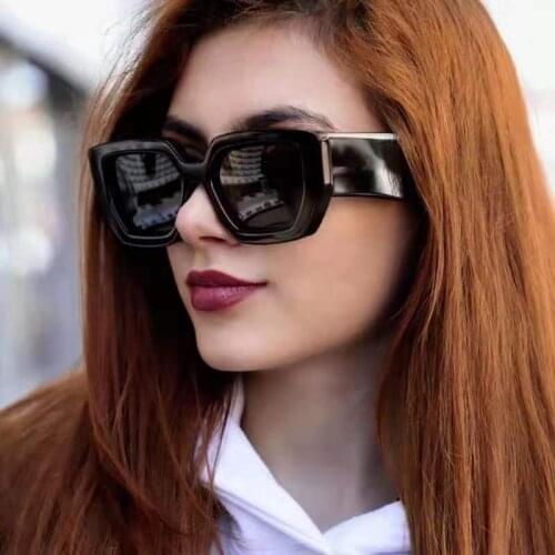 Fashion Square Sunglasses Luxury Brand Designer Vintage Women Men Hip Hop Sun Glasses UV400 Shades Eyewear Oculos De Sol