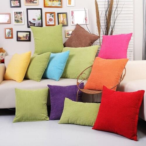 Corduroy Throw Pillow Cases Sofa Cushion Cover 50x70/65x65/60x80/70x70/80x80cm Decorative Home Car Office Hotel Pillow Cover