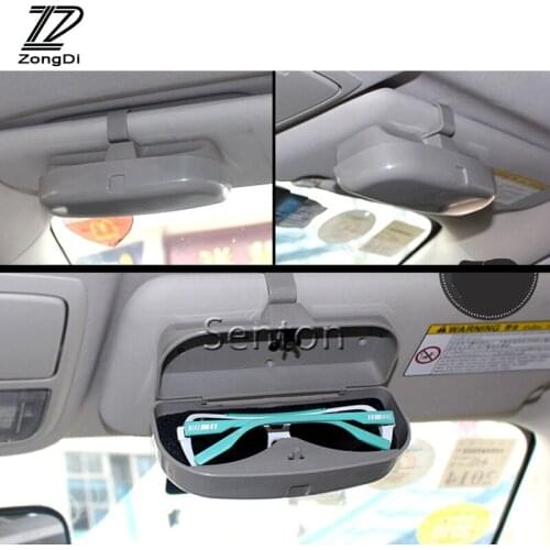 ZD 1pcs Car Glasses Case Holder For hyundai ix35 ix25 creta Subaru Jetta Chevrolet Cruze Aveo Captiva Kia Sportage Tiguan 2017