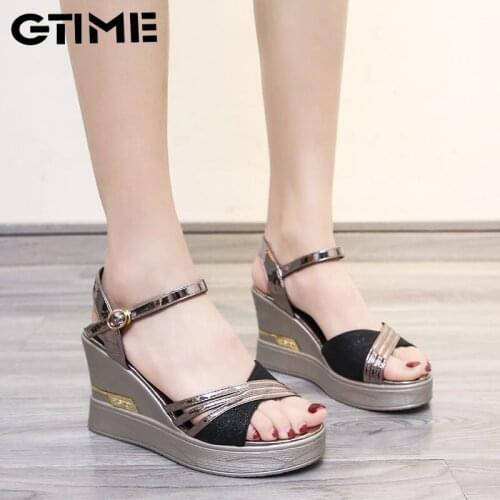 Women Sandals Summer Fashion Outdoor Wedge Sandals Open Toe Fish Head Fashion Platform High Heels Women Shoes#SJPAE-379