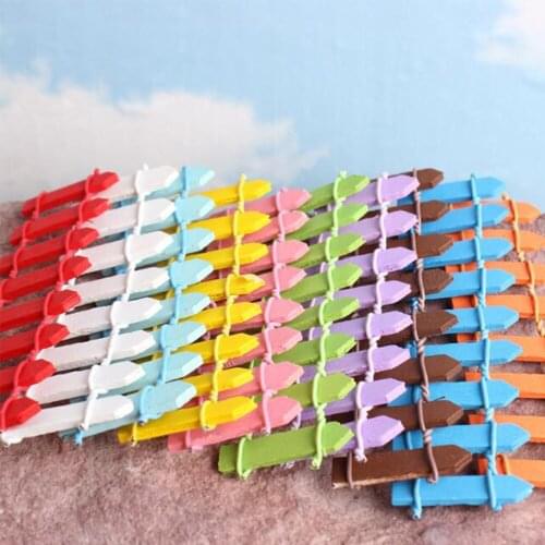 10pcs 3x10cm DIY Mini Wooden Fence Gate Micro Landscape Plants Ornaments Miniature Garden Decorations