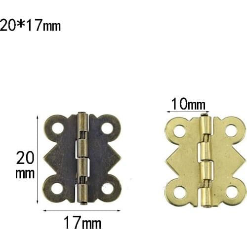 20x17MM Exterio 90 Degree Vint Bronze Furniture Hinge Cabinet Kitchen Hinge Vintage Bronze Butterfly Jewelry Wooden Box Hinge